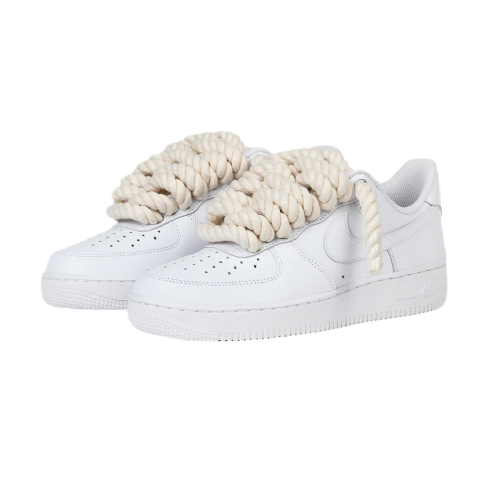 Nike Air Force 1 Low Custom Rope Lace White