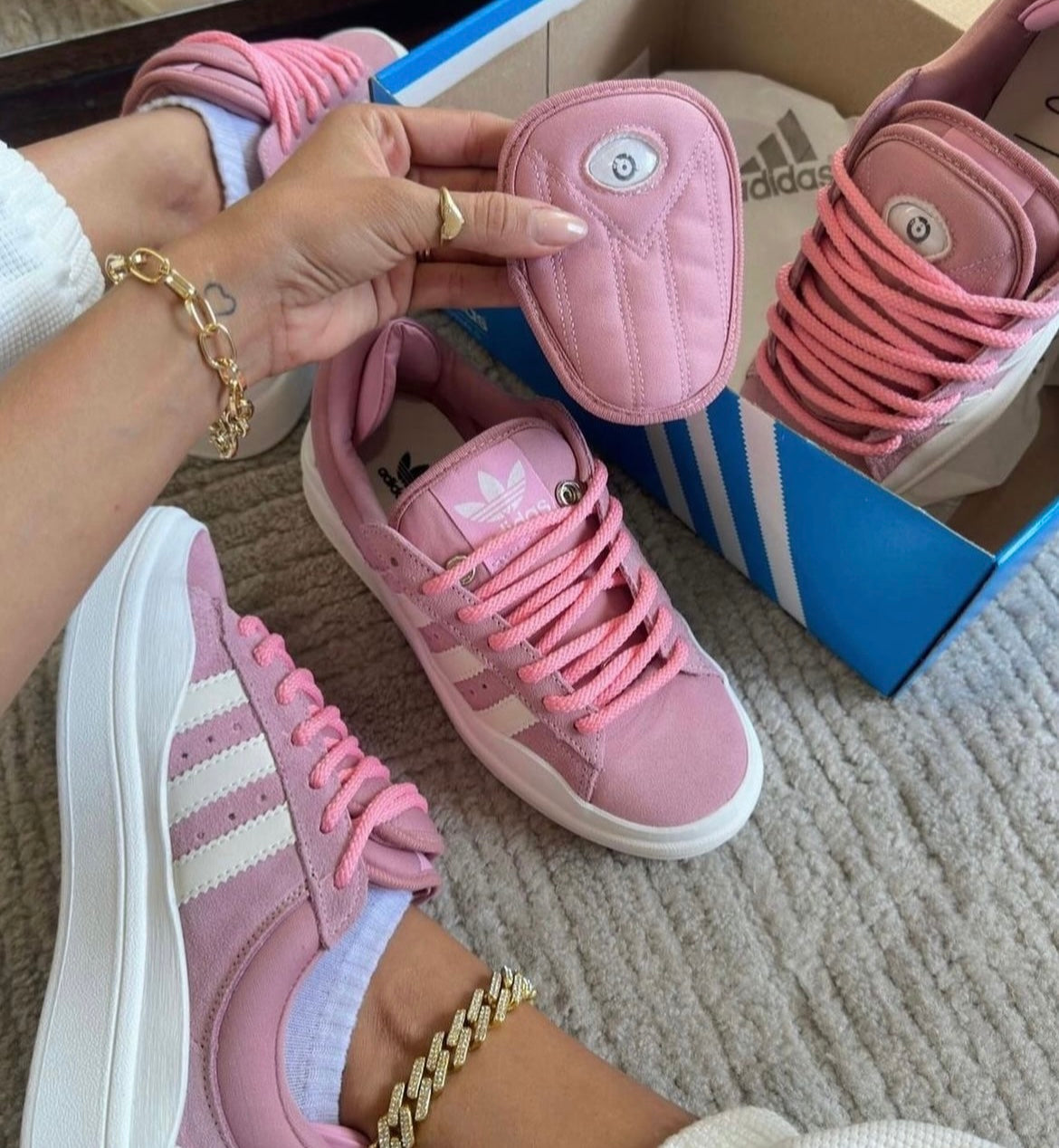 Adidas Campus X Bad Bunny Pink White