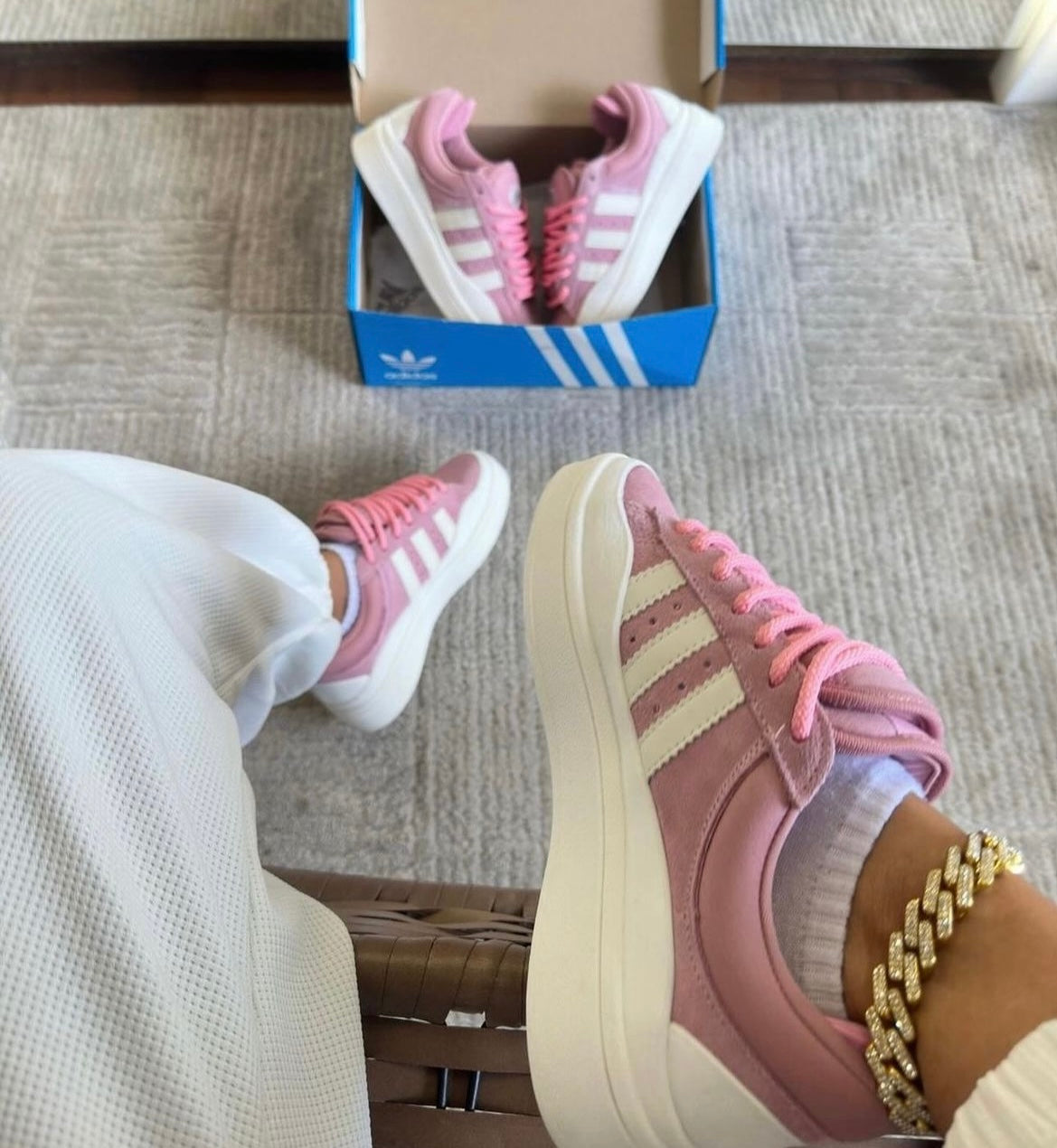 Adidas Campus X Bad Bunny Pink White