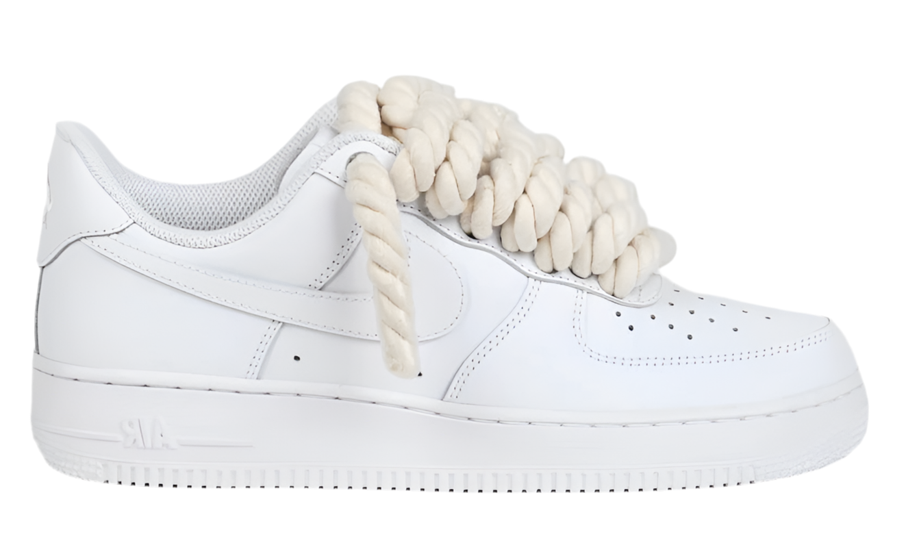 Nike Air Force 1 Low Custom Rope Lace White