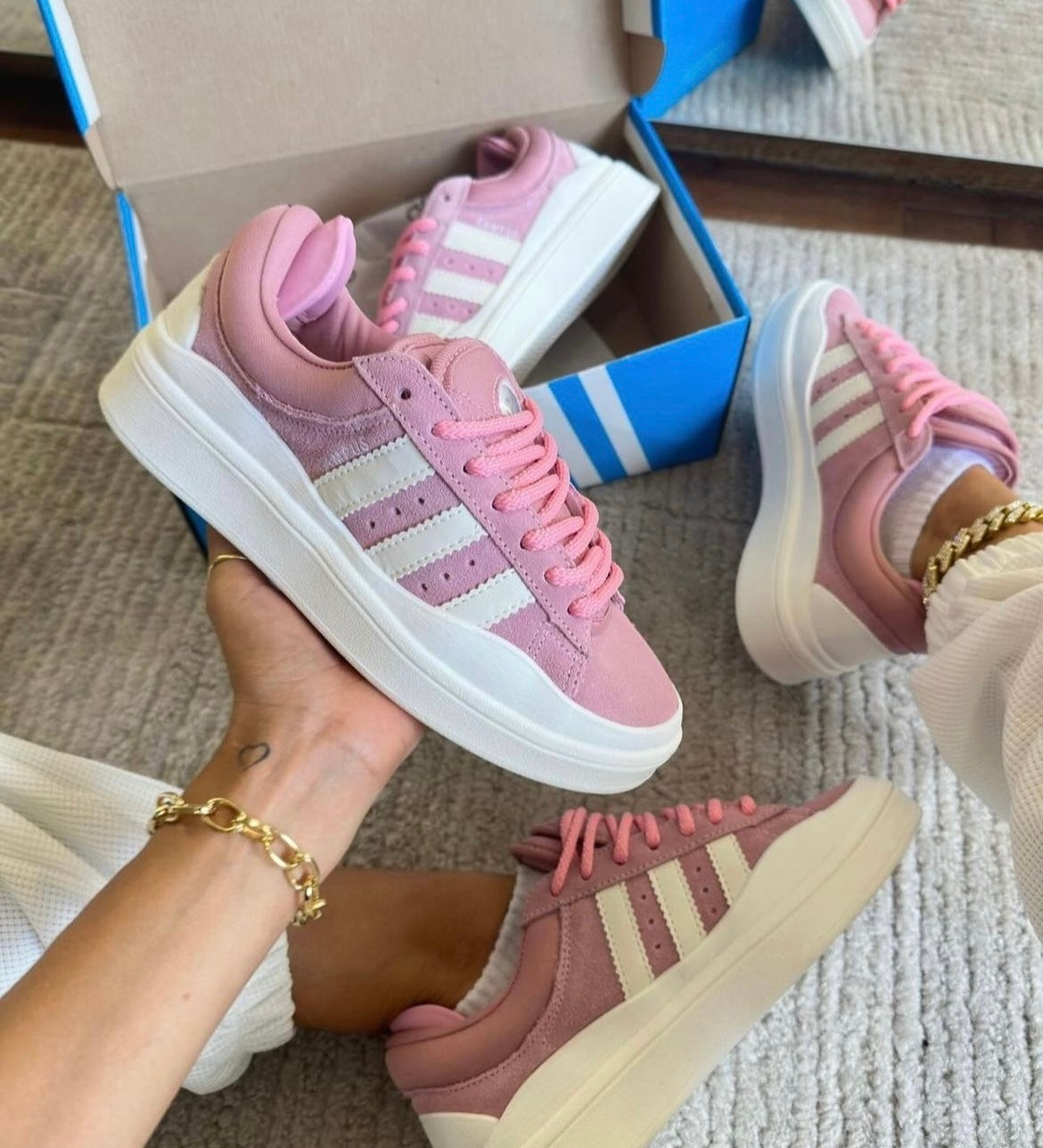 Adidas Campus X Bad Bunny Pink White