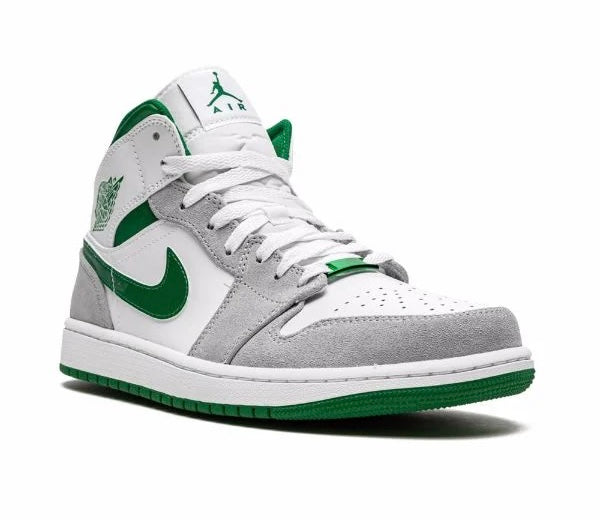 Air Jordan 1 Mid SE "Grey/Pine Green/White" sneakers