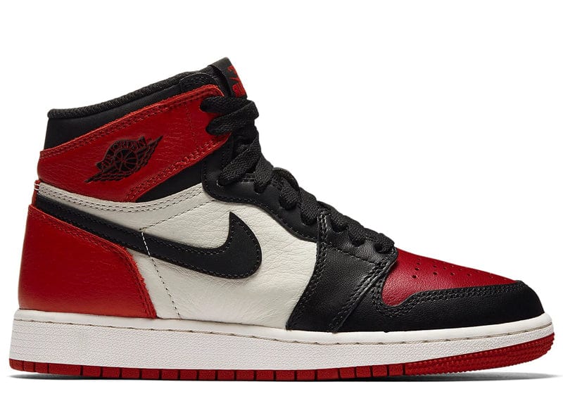 JORDAN 1 RETRO HIGH BRED TOE (GS)